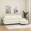 vidaXL 3-personers sofa med fodskammel 180 cm velour cremefarvet