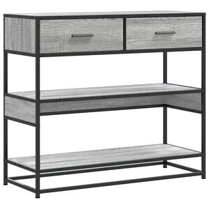 vidaXL konsolbord 90x35x80 cm konstrueret tr&aelig; gr&aring; sonoma-eg
