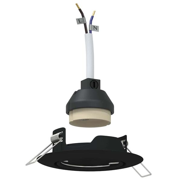 vidaXL Spotlight 24 pcs Sort 9 x 9 x 2.5 cm Metal