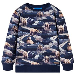 vidaXL Sweatshirt til b&oslash;rn str. 116 marinebl&aring;