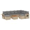 vidaXL havesofas&aelig;t 10 dele med hynder polyrattan beige