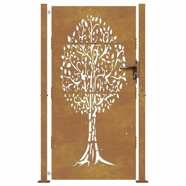 vidaXL havel&aring;ge 100x175 cm cortenst&aring;l tr&aelig;design