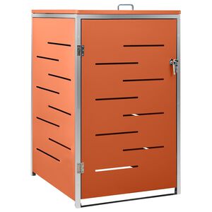 vidaXL enkelt skraldespandsskjuler 69x77,5x115 cm rustfrit st&aring;l