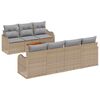 vidaXL Havesofa S&aelig;t 8 stk. Beige og lys gr&aring; polyrattan