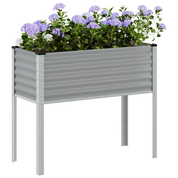 vidaXL plantekasse 100x45x90 cm stål grå