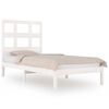 vidaXL sengeramme uden madras 100x200 cm massivt fyrretr&aelig; hvid