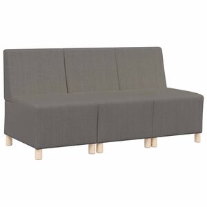 vidaXL Modulsofa enhed uden arme 3 pcs Lysegr&aring; 55 x 74 x 82 cm