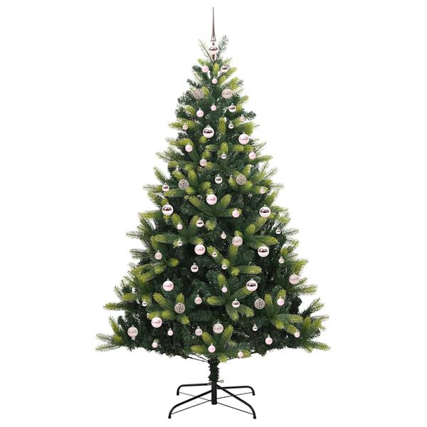 vidaXL Kunstig Hengende Juletr&aelig; 300 LEDs Gr&oslash;n 210 cm PVC og PE