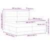 vidaXL Box spring seng med madras med LED M&oslash;rkegr&aring; 200 x 200 cm Fl&oslash;jl