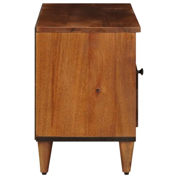 vidaXL TV-skab med skuffe Valn&oslash;d 100 x 33 x 46 cm Massivt mangotr&aelig;