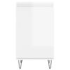 vidaXL skænke 2 stk. 40x35x70 cm konstrueret træ hvid højglans