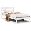 vidaXL sengeramme uden madras 75x190 cm massivt fyrretr&aelig; hvid