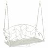 vidaXL Gyng B&aelig;nk St&aring;l 110 x 52,5 x 47 cm Antik hvid