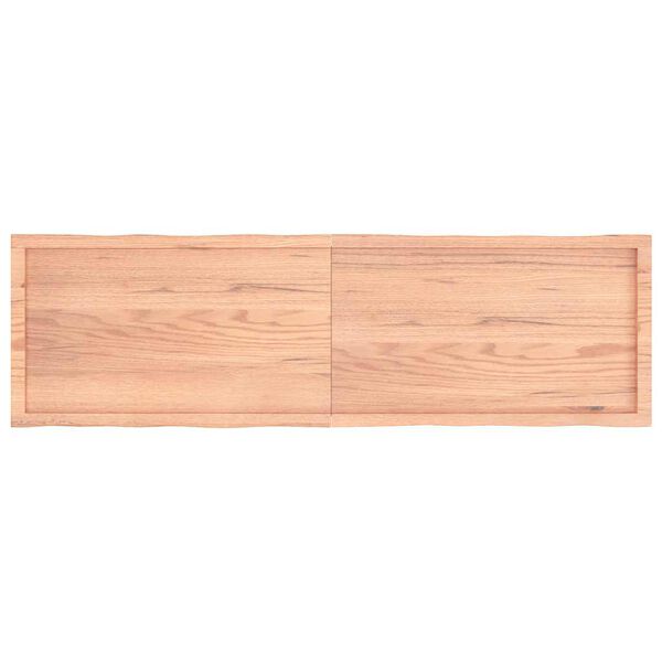 vidaXL bordplade 180x50x(2-6) cm naturlig kant behandlet tr&aelig; lysebrun
