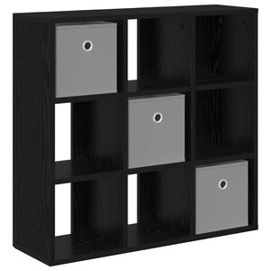 vidaXL Sideboard med skuffe Sort eg 73,5 x 24 x 69,5 cm