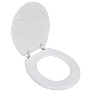 vidaXL toilets&aelig;de MDF l&aring;g enkelt design hvid