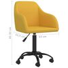 vidaXL drejelige spisebordsstole 6 stk. fl&oslash;jl gul