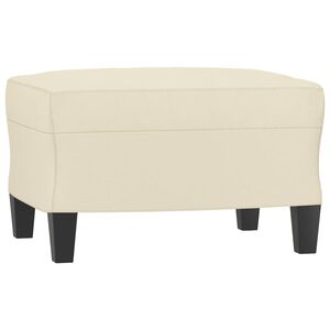 vidaXL fodskammel 60x50x41 cm kunstl&aelig;der cremefarvet