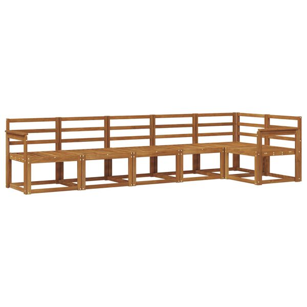 vidaXL Udend&oslash;rs sofagruppe 6 pcs Naturfarvet Massivt Akacietr&aelig;