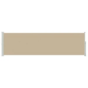 vidaXL Udtr&aelig;kkeligt side-markise Beige 500 x 140 cm Polyester