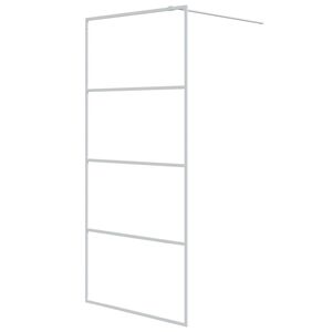 vidaXL brusev&aelig;g 90x195 cm klart sikkerhedsglas hvid