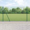 vidaXL Hegnsp&aelig;l Gr&oslash;n 10 x 1,6 m (12 x 12 mm net) St&aring;l og PVC