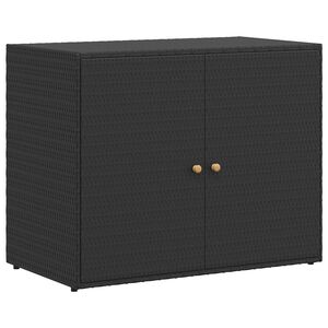 vidaXL haveskab sort 100x55,5x80 cm polyrattan
