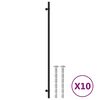 vidaXL skabshåndtag 10 stk. 480 mm rustfrit stål sort