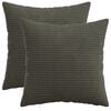 vidaXL Pudebetr&aelig;k 2 pcs HEERLEN Antracit 40 x 40 cm cordfl&oslash;jl