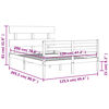 vidaXL sengeramme med sengegavl 120x200 cm massivt træ hvid