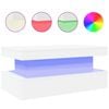 vidaXL sofabord med LED-lys 90x50x40 cm hvid