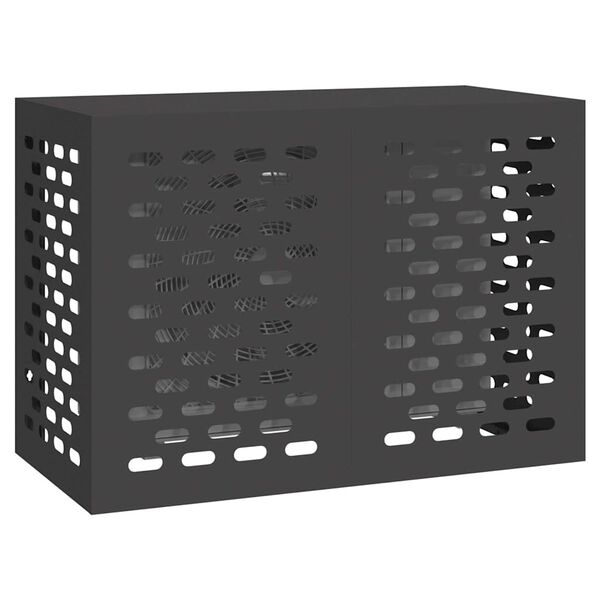 vidaXL Air Conditioner Cover Sort 100 x 50 x 70 cm Stål