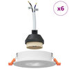 vidaXL Spotlights med spotlights 6 pcs Hvid 9 x 9 x cm Aluminium