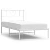 vidaXL sengeramme uden madras med hovedg&aelig;rde 75x190 cm hvid