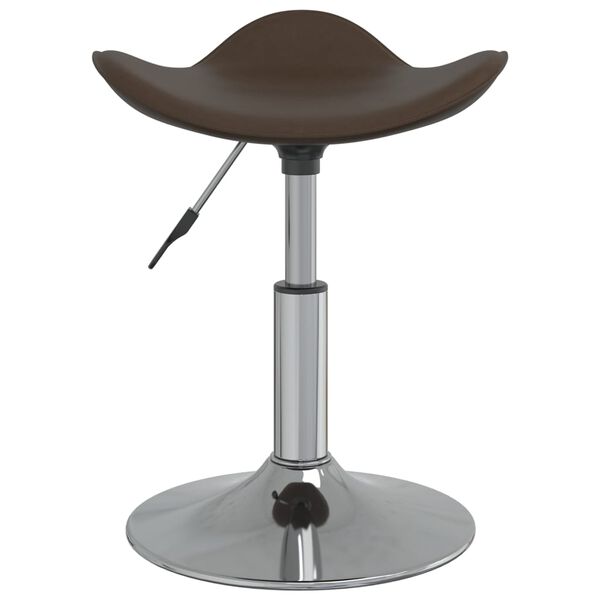 vidaXL spisebordsstole 2 stk. st&aring;l og kunstl&aelig;der krom og brun