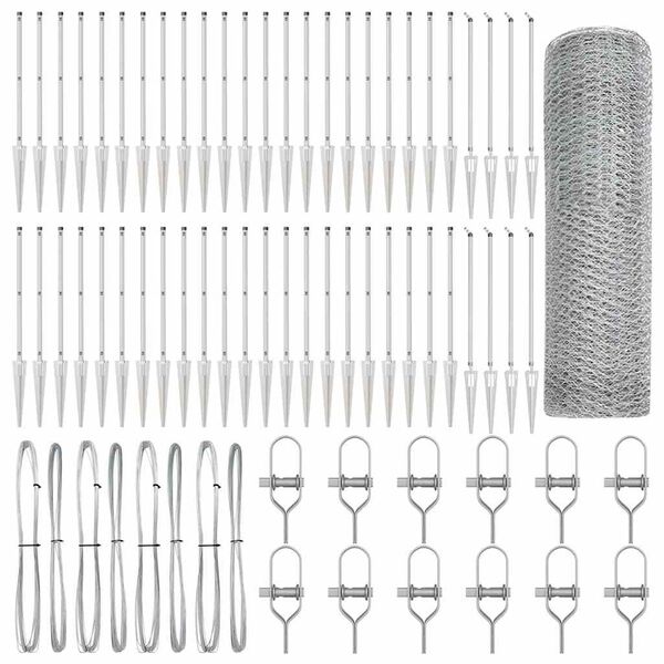 vidaXL Hegnsp&aelig;l S&oslash;lv 100 x 0,4 m (25 mm mesh) St&aring;l