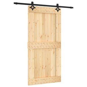 vidaXL Skyded&oslash;r 100 x 210 cm Massivt Fyrretr&aelig; (Ubehandlet)