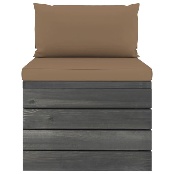 vidaXL lounges&aelig;t til haven 2 dele med hynder massivt fyrretr&aelig;