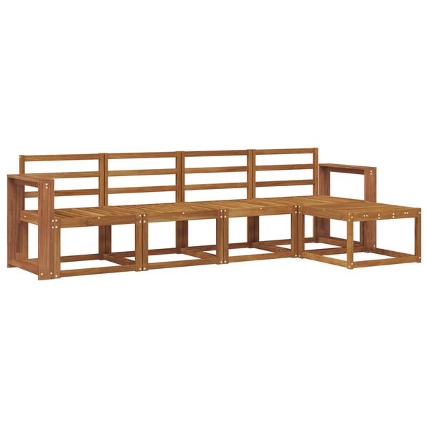 vidaXL Udend&oslash;rs sofagruppe 5 pcs Naturfarvet Massivt Akacietr&aelig;