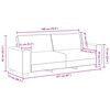 vidaXL 3-personers sofa 220x77x82 cm stof lysegr&aring;