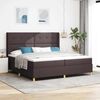 vidaXL Box spring seng med madras Brun 200 x 200 cm Stof