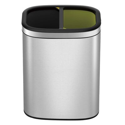 EKO affaldsspand OLI-Cube 2x10 l mat sølvfarvet