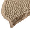 vidaXL trappemåtter 15 stk. 65x21x4 cm mørkebeige halvrund store