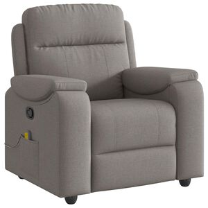vidaXL massagestol stof gr&aring;brun