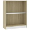 vidaXL bogreol 60x24x76 cm konstrueret tr&aelig; hvid og egetr&aelig;sfarvet