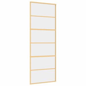 vidaXL skyded&oslash;r 76x205 cm klart sikkerhedsglas og aluminium guldfarvet