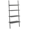 vidaXL stigereol med 4 hylder 64x34x150,5 cm sort