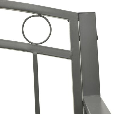 vidaXL havebænk 120 cm stål grå