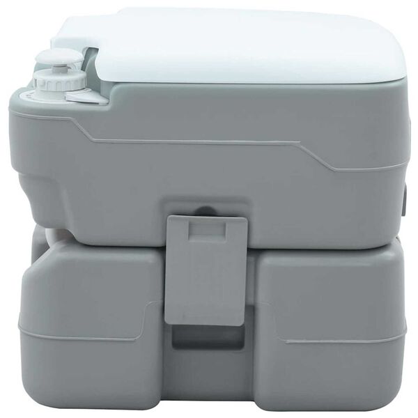 vidaXL Camping toilet Grå og Hvid 41,5 x 36,5 x 37,5 cm Polyethylen
