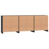 vidaXL Sideboard 3 pcs Sort eg 70 x 41 x 75 cm Konstrueret tr&aelig;
